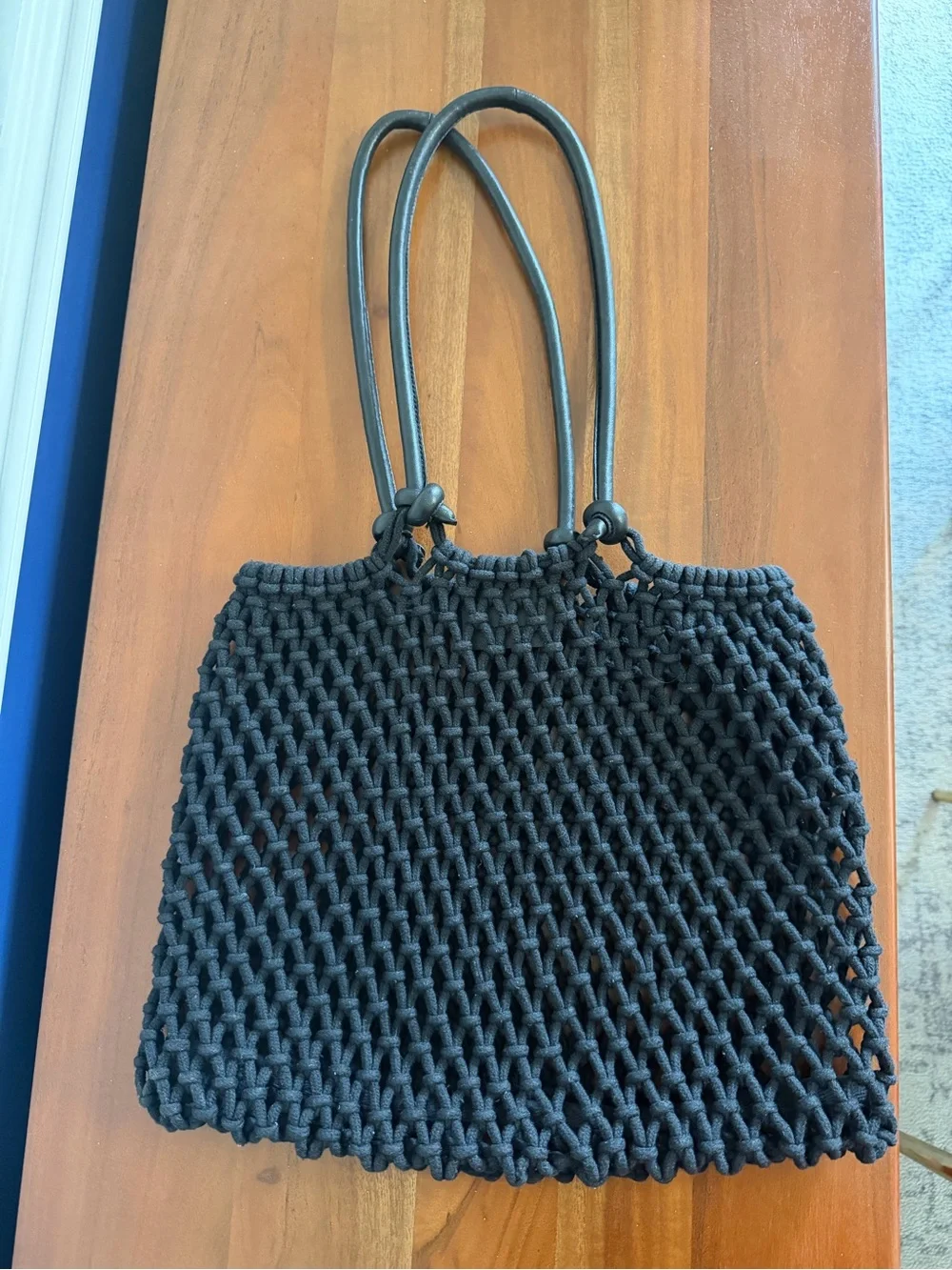 Clare V Black Sandy Beach Tote